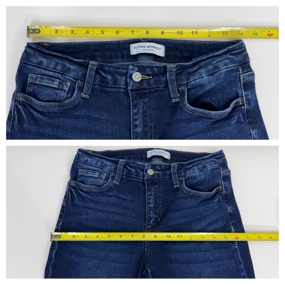 Flying Monkey Dark Wash Mid Rise Flare Leg Stretchable Jeans Size 29 - Picture 12 of 16